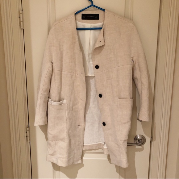 Zara Cream Colored Peacoat - Picture 4 of 8